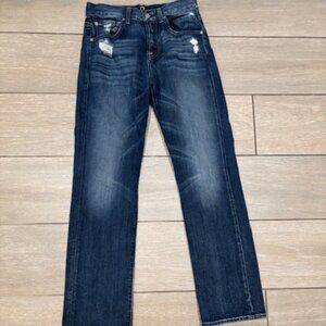 7 For All Mankind Distressed Button Fly Jeans